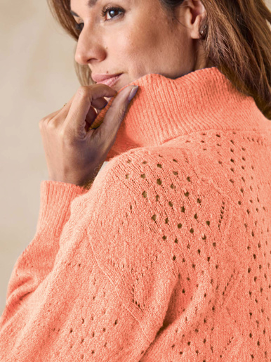 Pull col montant zippé