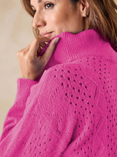 Pull col montant zippé