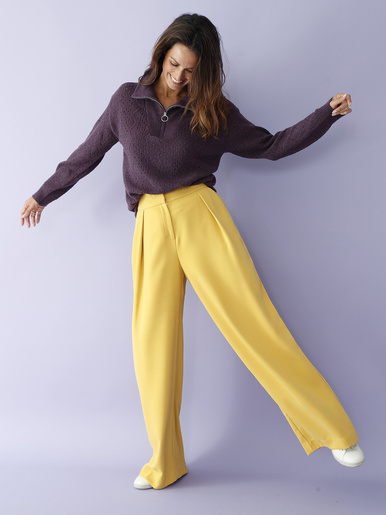 Pull col montant zippé