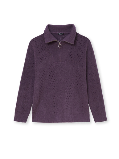 Pull col montant zippé