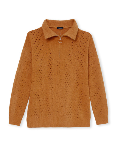Pull col montant zippé