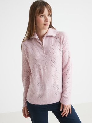 Pull col montant zippé