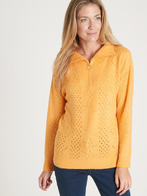 Pull col montant zippé