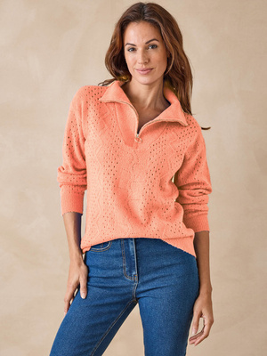 Pull col montant zippé