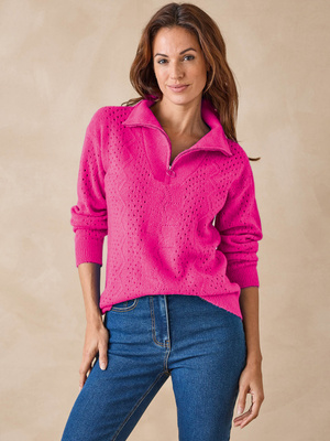 Pull col montant zippé