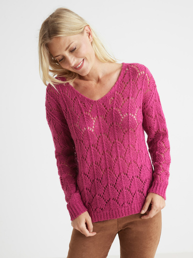 Pull avec mohair et laine - Daxon - Orchidee