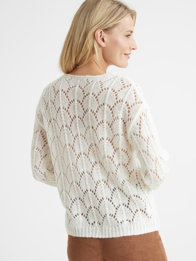 Pull avec mohair et laine - Daxon - Ecru