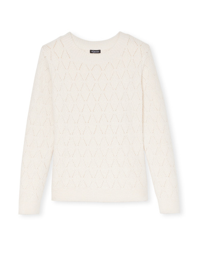 Pull maille fantaisie encolure ronde