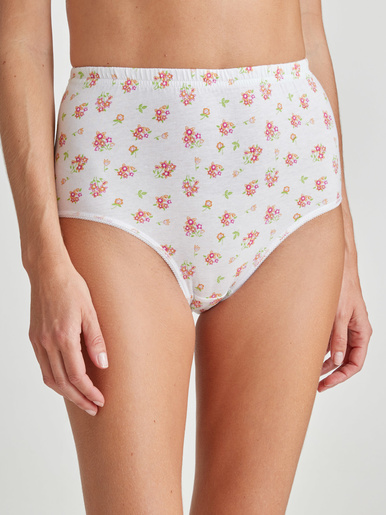 Lot de 8 culottes en pur coton - Daxon - Imprimé rose + blanc + corail + pêche