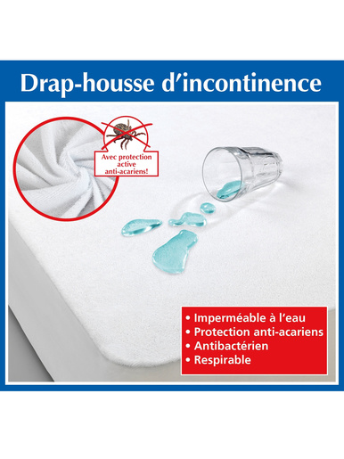 Drap-housse d'incontinence imperméable