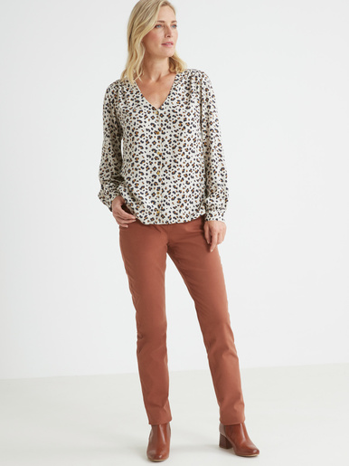 Blouse fluide encolure V