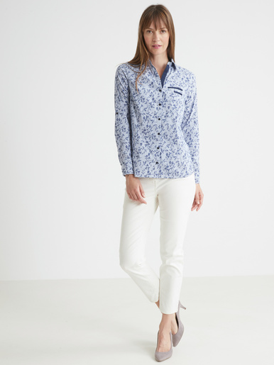Chemisier pur coton poitrine généreuse - Daxon - 
