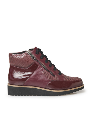 Boots à lacets cuir doublées suédine