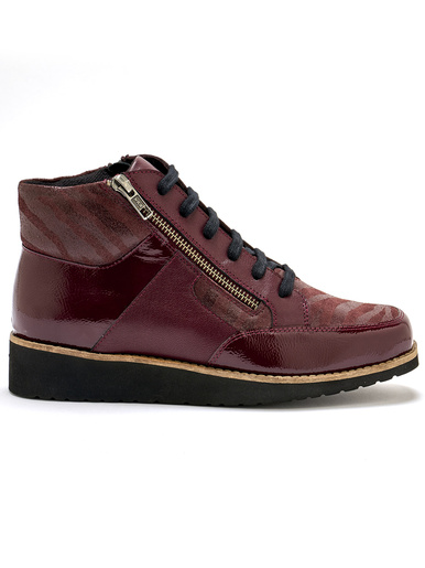 Boots à lacets cuir doublées suédine