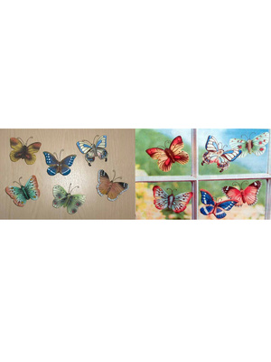 6 papillons décoration fenêtre
