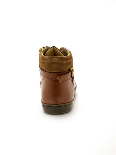 Sneakers montantes avec zip et lacets