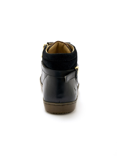Sneakers montantes avec zip et lacets - Pédiconfort - Noir