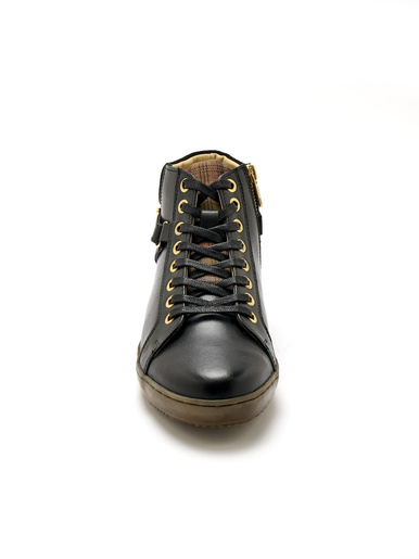Sneakers montantes avec zip et lacets - Pédiconfort - Noir