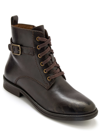 Boots avec zip et lacets - Pédiconfort - Marron
