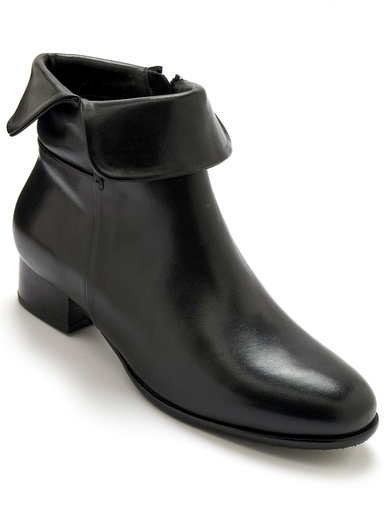 Boots zippés à revers à aérosemelle® - Pédiconfort - Noir
