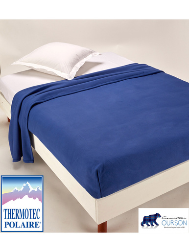 Couverture polaire Thermotec - Carré d'azur - Bleu