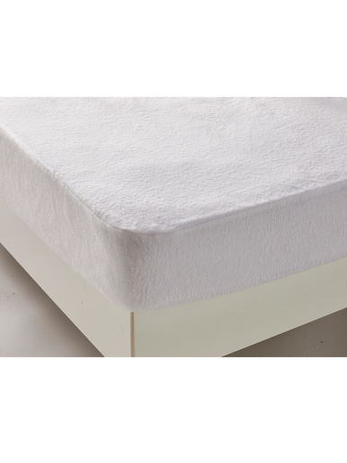 Protège-matelas absorbant 400g/m2 - Carré d'azur - Blanc