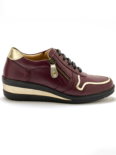 Derbies détails métallisés zip et lacets