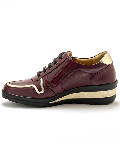 Derbies détails métallisés zip et lacets