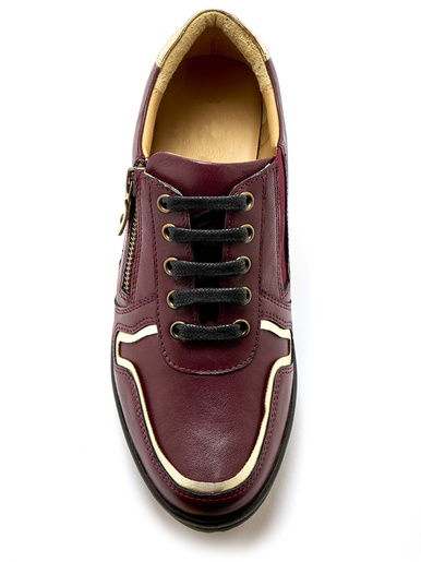 Derbies détails métallisés zip et lacets