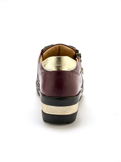 Derbies détails métallisés zip et lacets