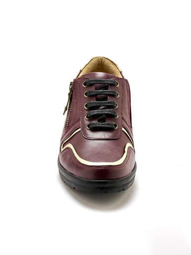 Derbies détails métallisés zip et lacets