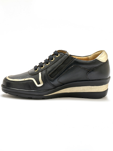 Derbies détails métallisés zip et lacets