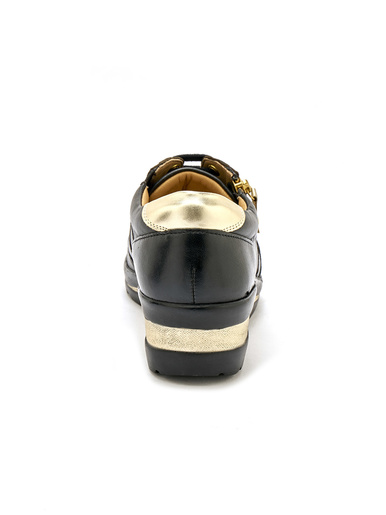 Derbies détails métallisés zip et lacets