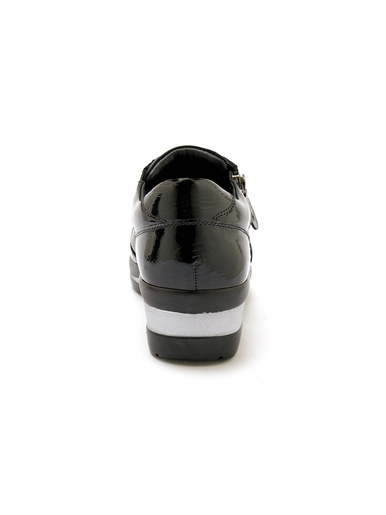 Derbies détails métallisés zip et lacets