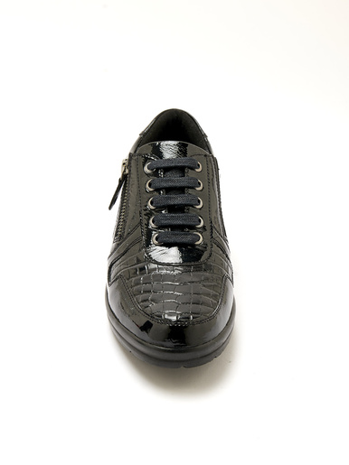 Derbies détails métallisés zip et lacets