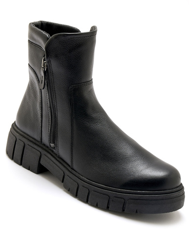Boots double zip aérosemelle amovible - Pédiconfort - Noir