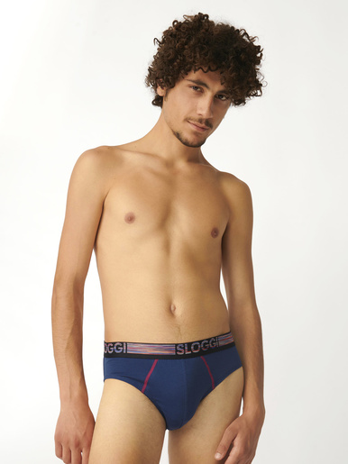 Lot de 6 slips midi GO ABC Natural - Sloggi - Twilight blue