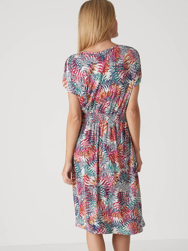 Robe encolure bateau en maille fluide