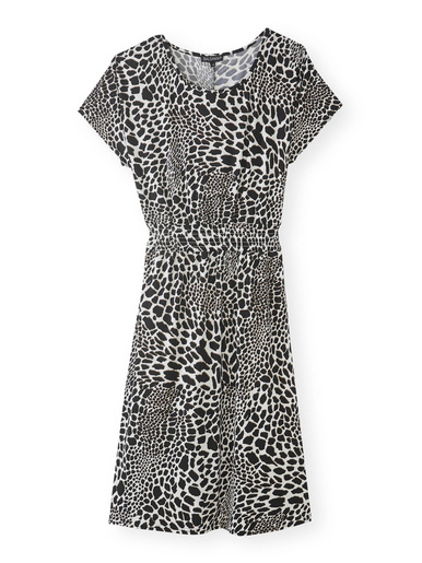 Robe encolure bateau en maille fluide