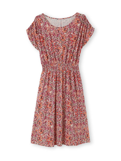 Robe encolure bateau en maille fluide