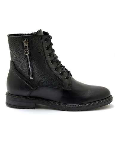 Bottines avec zip et lacets