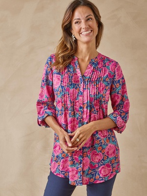 Chemisier tunique à petits plis