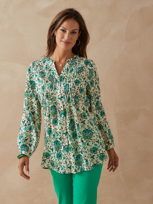 Chemisier tunique à petits plis