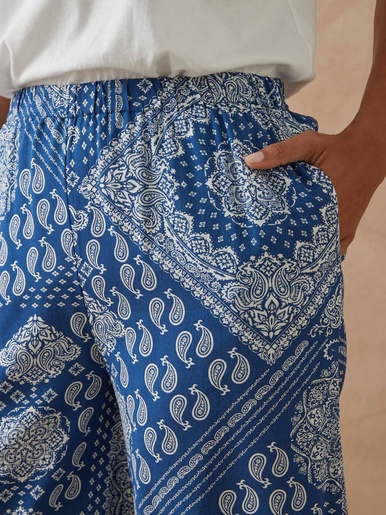 Jupe-culotte entièrement élastiquée