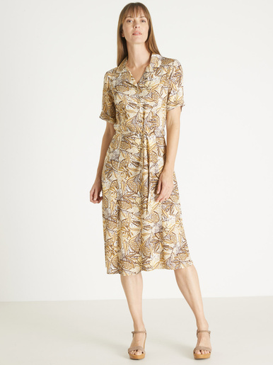 Robe col tailleur manches courtes