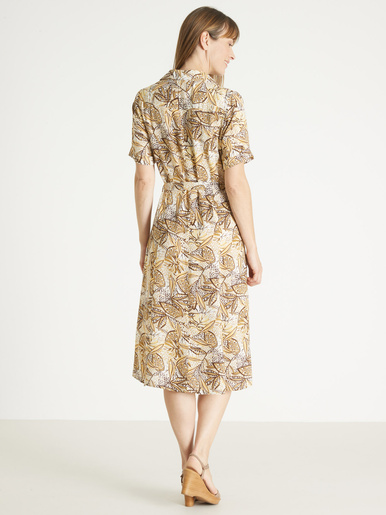 Robe col tailleur manches courtes