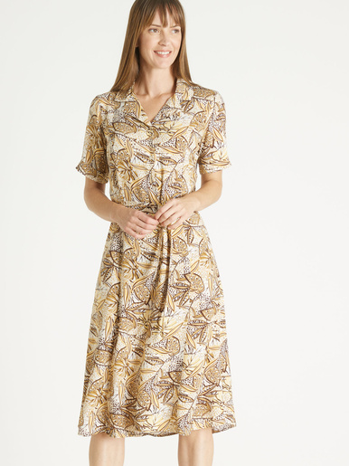 Robe col tailleur manches courtes