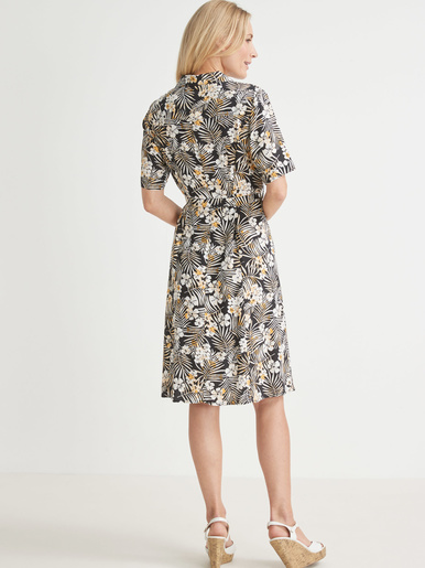 Robe col tailleur manches courtes