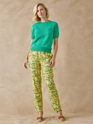 Pantalon fluide entièrement élastiqué
