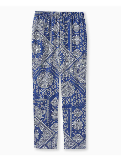 Pantalon fluide entièrement élastiqué - Daxon - Imp. bandana bleu
